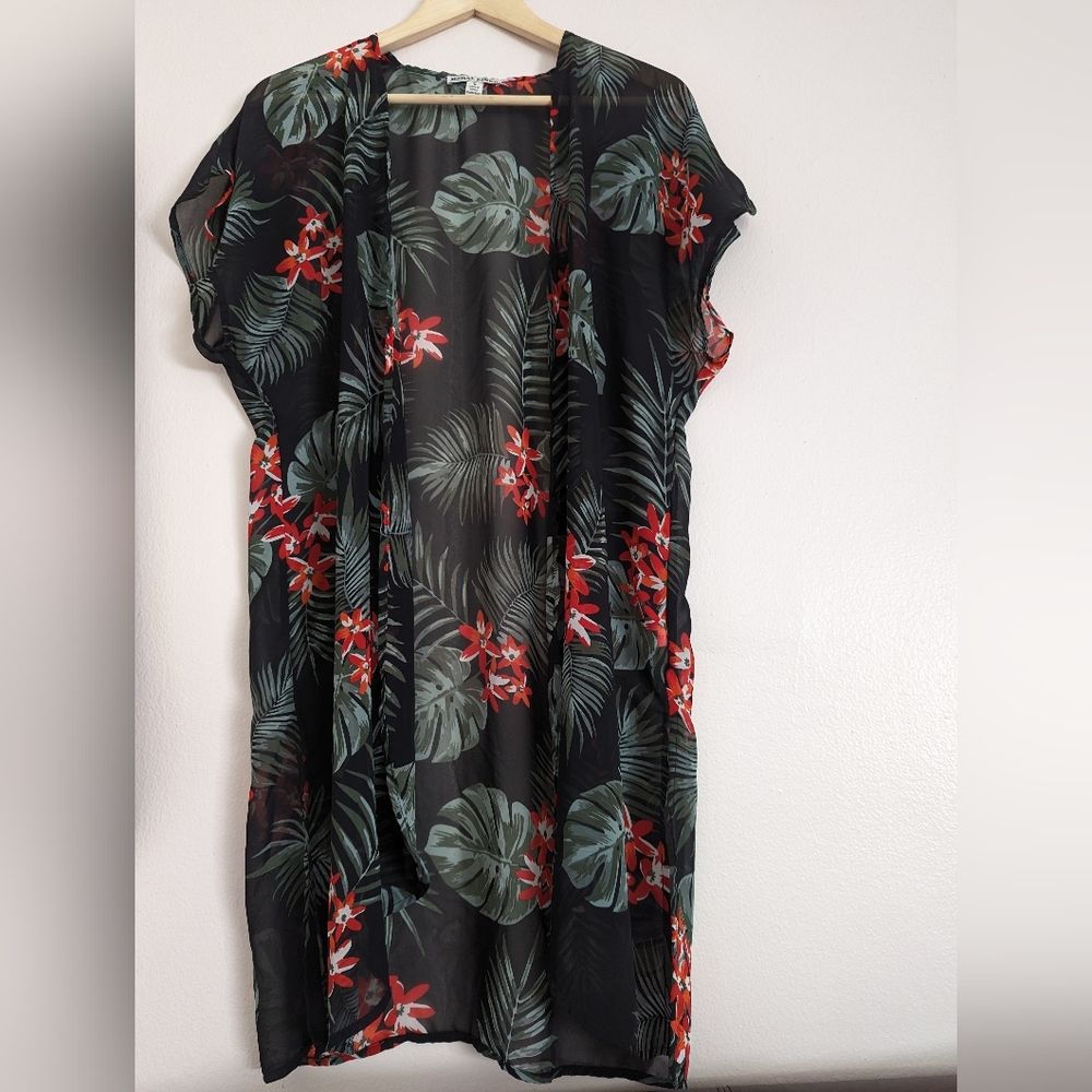 Floral Bathing Suit Kimono